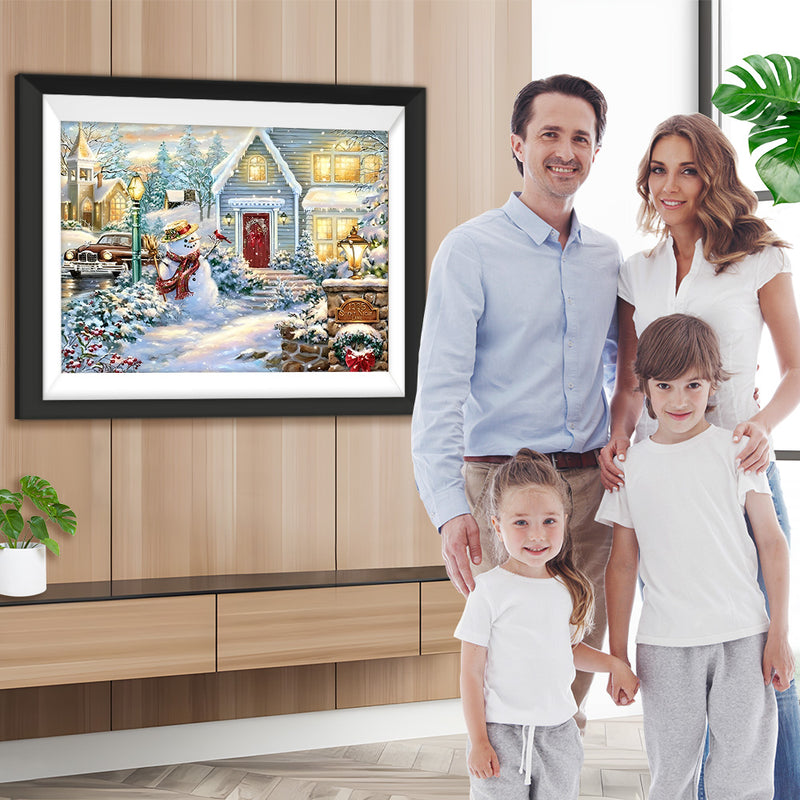 Stille Stadt an Weihnachten Diamond Painting