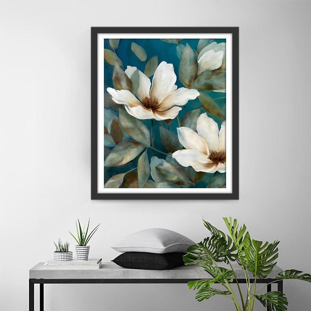 Stille weiße Magnolie Diamond Painting