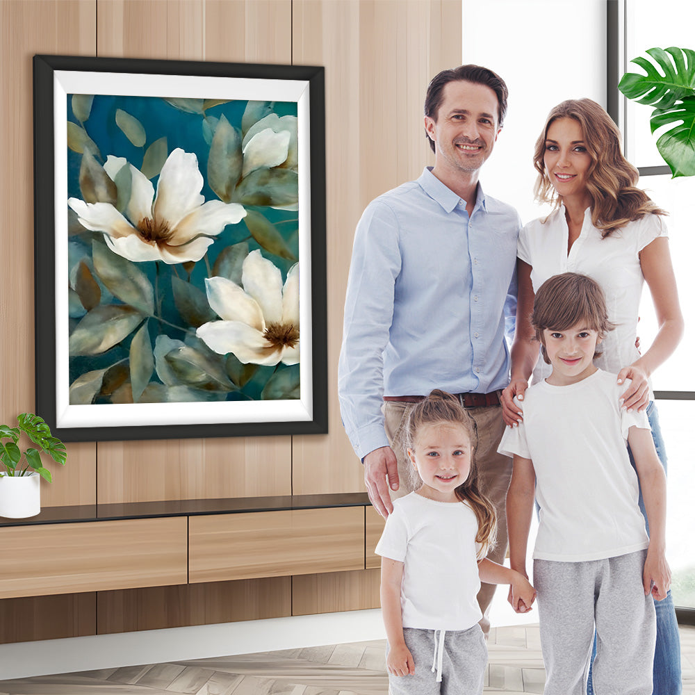 Stille weiße Magnolie Diamond Painting