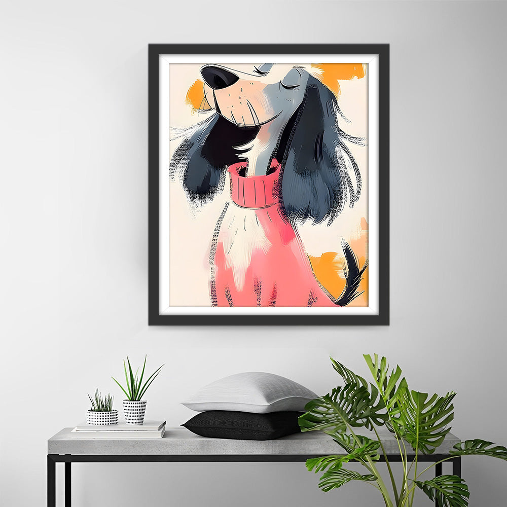 Stolzer Englischer Schäferhund Diamond Painting