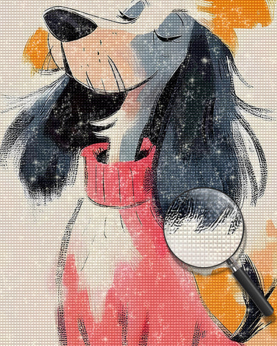 Stolzer Englischer Schäferhund Diamond Painting