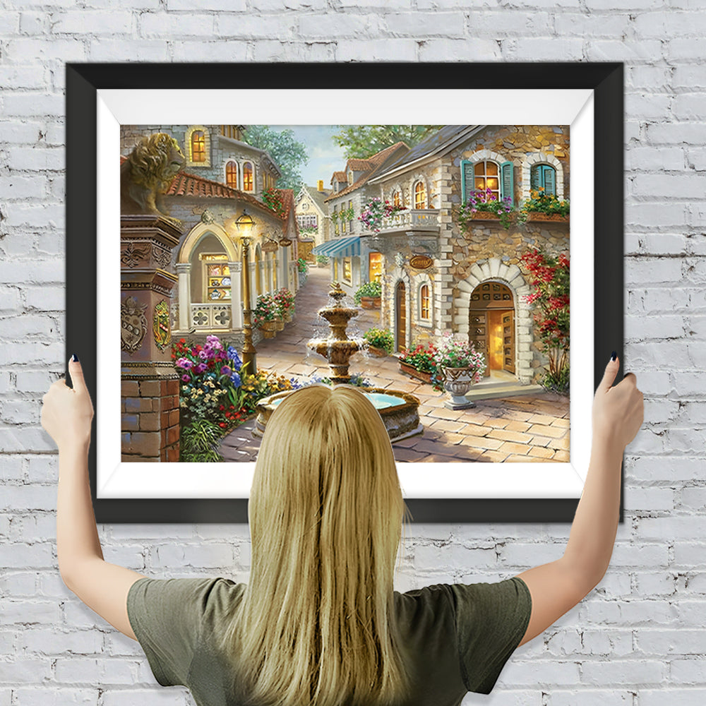 Straßenbrunnen Diamond Painting