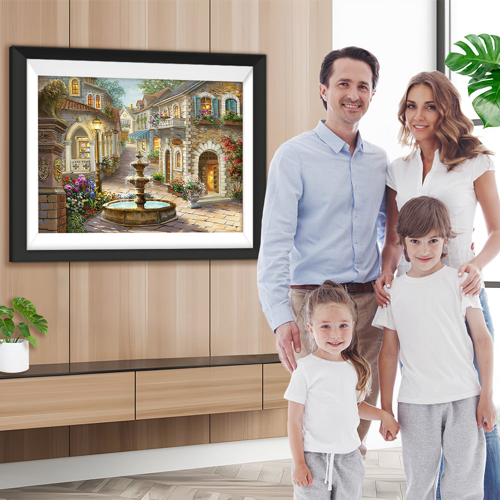 Straßenbrunnen Diamond Painting