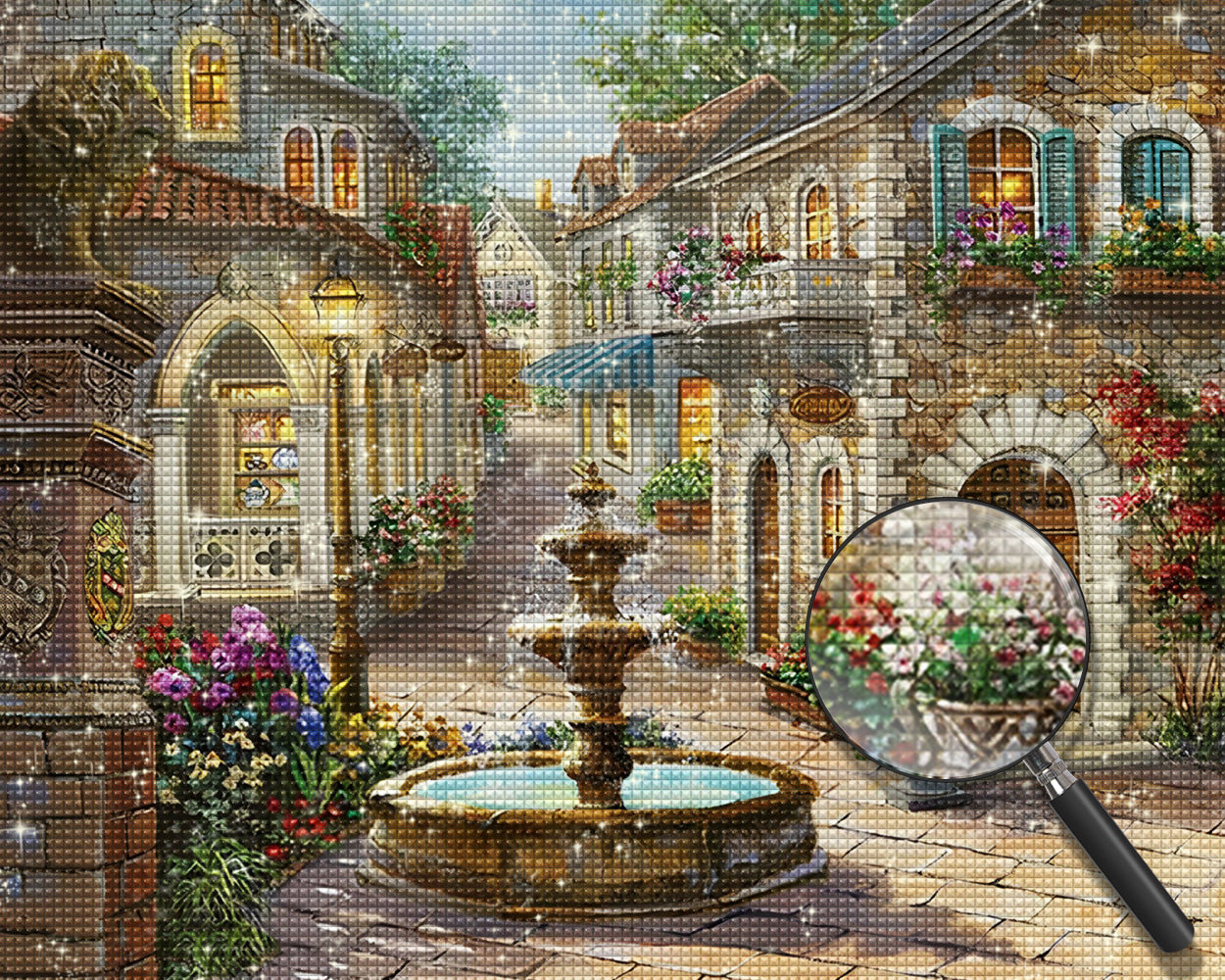 Straßenbrunnen Diamond Painting