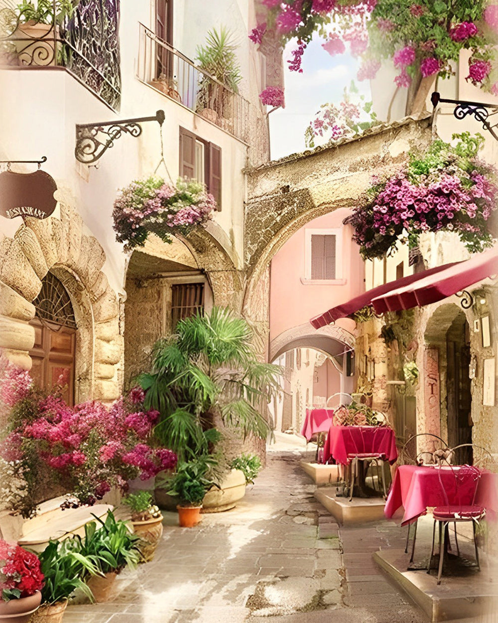 Straßencafé Diamond Painting