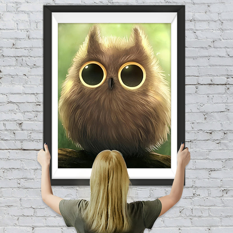 Süße flauschige Eule Diamond Painting