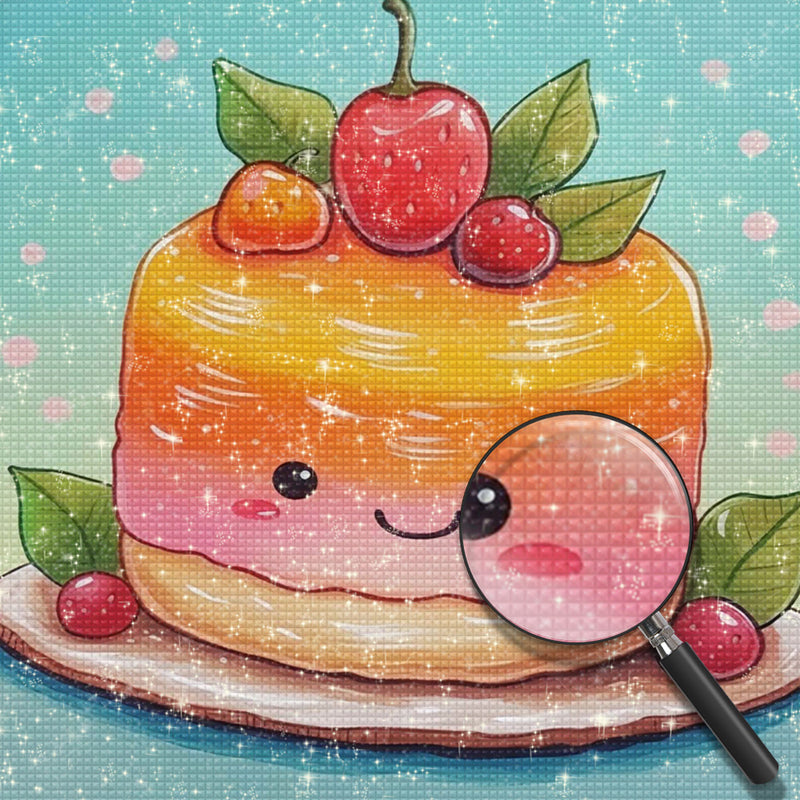 Süßer Fruchtpuddingkuchen Diamond Painting