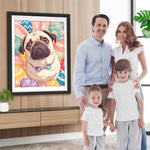 Süßer Mops und Ostereier Diamond Painting