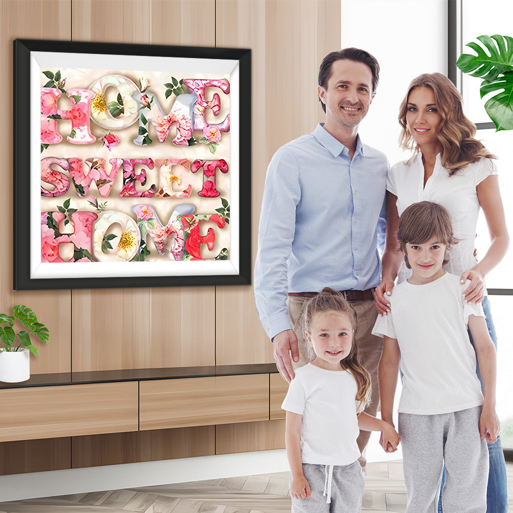 Süßes Blumenhaus Diamond Painting