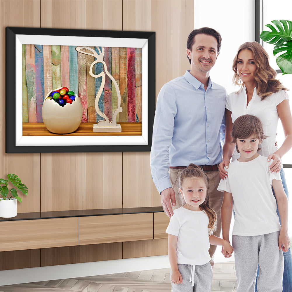 Süßigkeiten im Osterei und Kaninchenmodell Diamond Painting