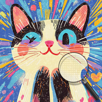 Super glückliche niedliche Katze Diamond Painting