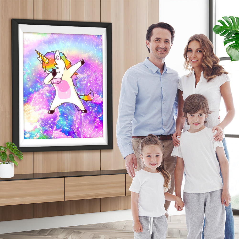 Tanzendes Cartoon-Einhorn Diamond Painting