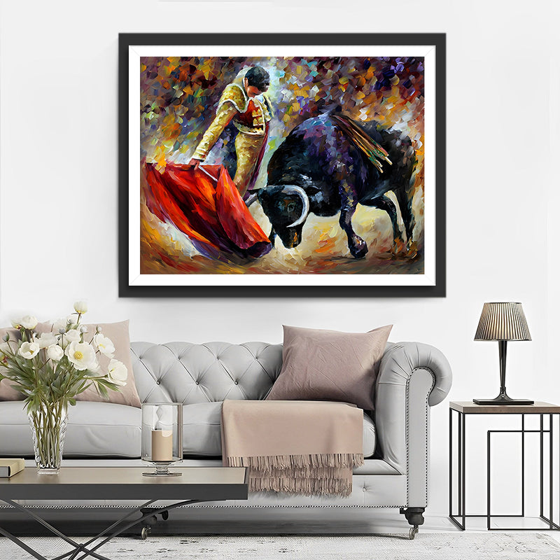 Tapferer Stierkämpfer Diamond Painting