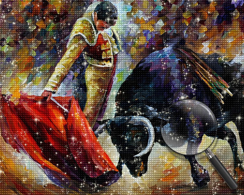 Tapferer Stierkämpfer Diamond Painting