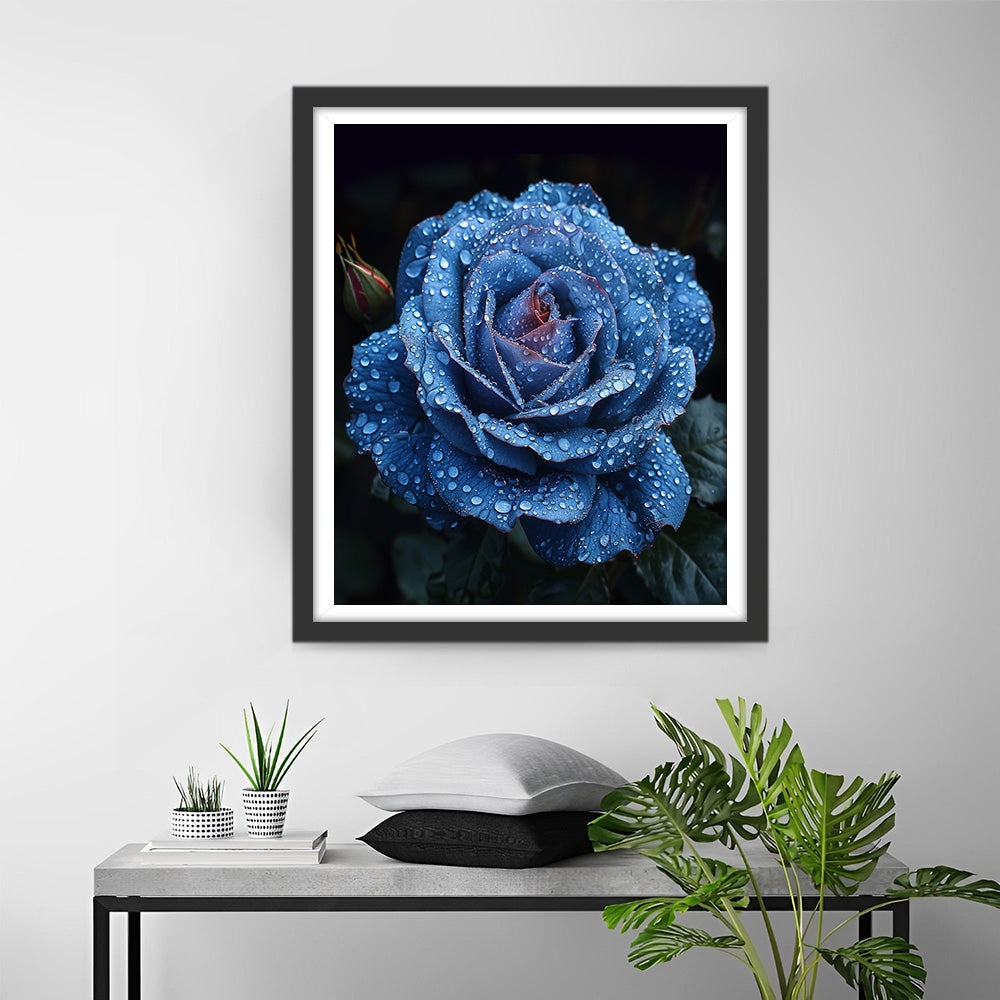 Tau auf der Blauen Rose Diamond Painting