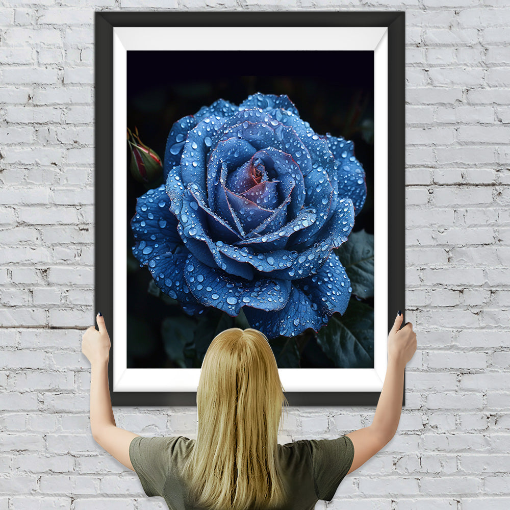 Tau auf der Blauen Rose Diamond Painting