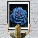 Tau auf der Blauen Rose Diamond Painting
