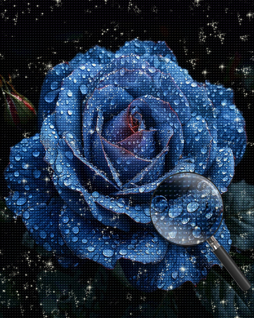 Tau auf der Blauen Rose Diamond Painting