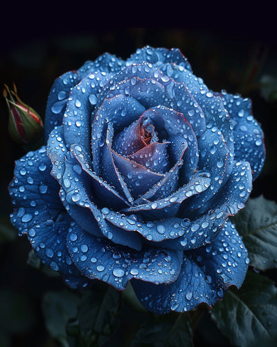 Tau auf der Blauen Rose Diamond Painting