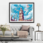Tauben und Big Ben Diamond Painting