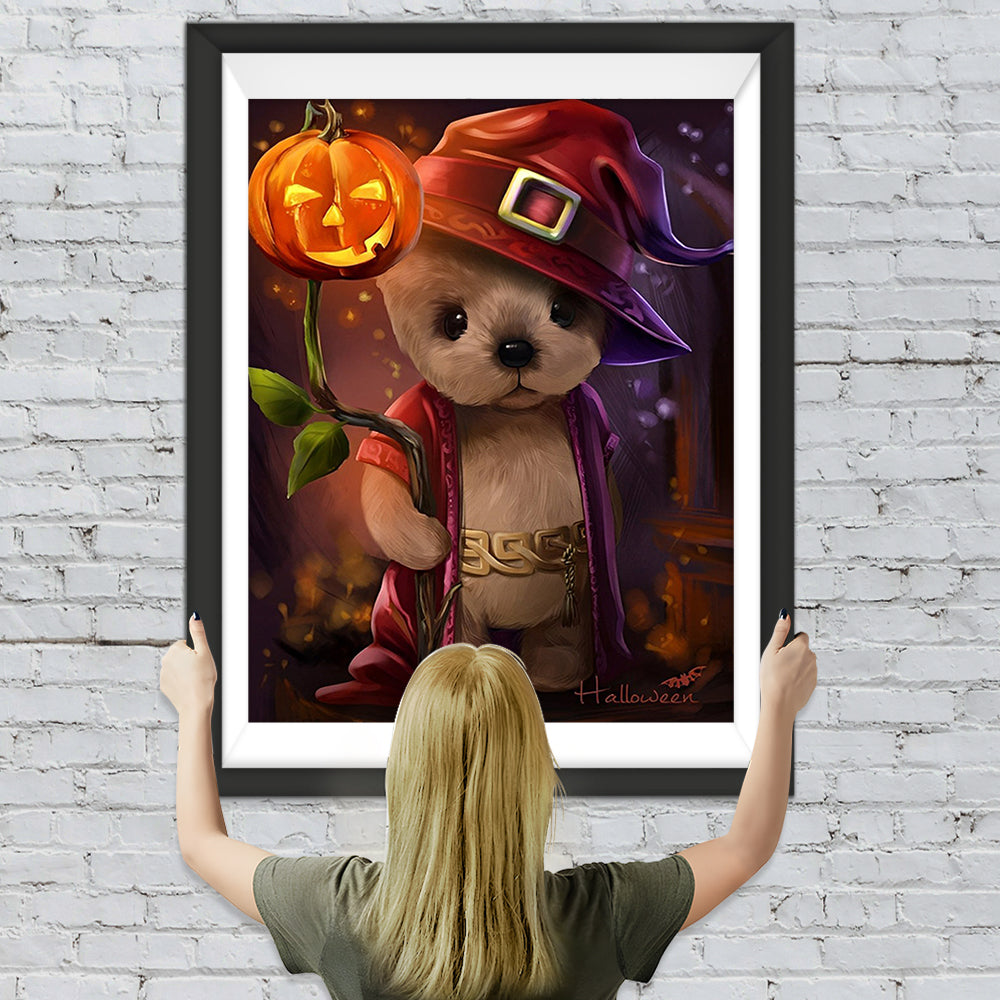 Teddybär an Halloween Diamond Painting