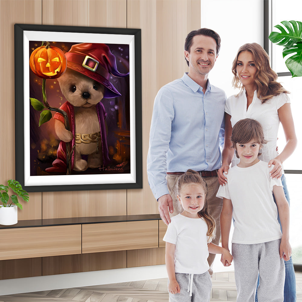 Teddybär an Halloween Diamond Painting