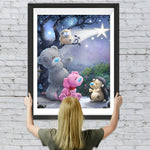 Teddybär in der Märchenwelt Diamond Painting