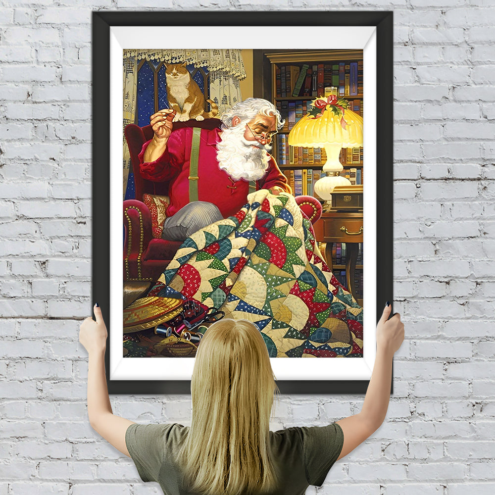 Teppich nähender Weihnachtsmann Diamond Painting