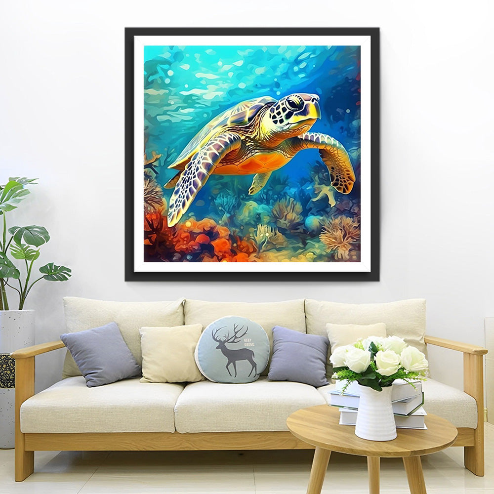Tiefseeschildkröte Diamond Painting