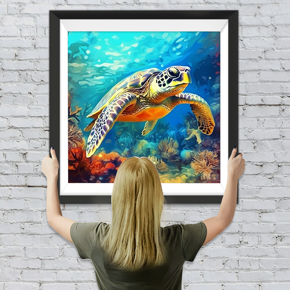 Tiefseeschildkröte Diamond Painting