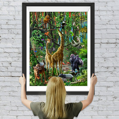 Tiere im Wald Diamond Painting