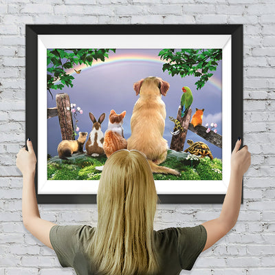 Tiere und Regenbogen Diamond Painting