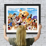 Tiere unter blauem Himmel Diamond Painting