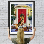 Tiere vor der Tür des Weihnachtsmanns Diamond Painting