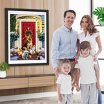 Tiere vor der Tür des Weihnachtsmanns Diamond Painting