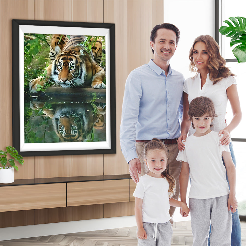 Tiger am See Diamond Painting