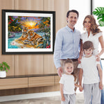 Tiger bei Sonnenaufgang Diamond Painting