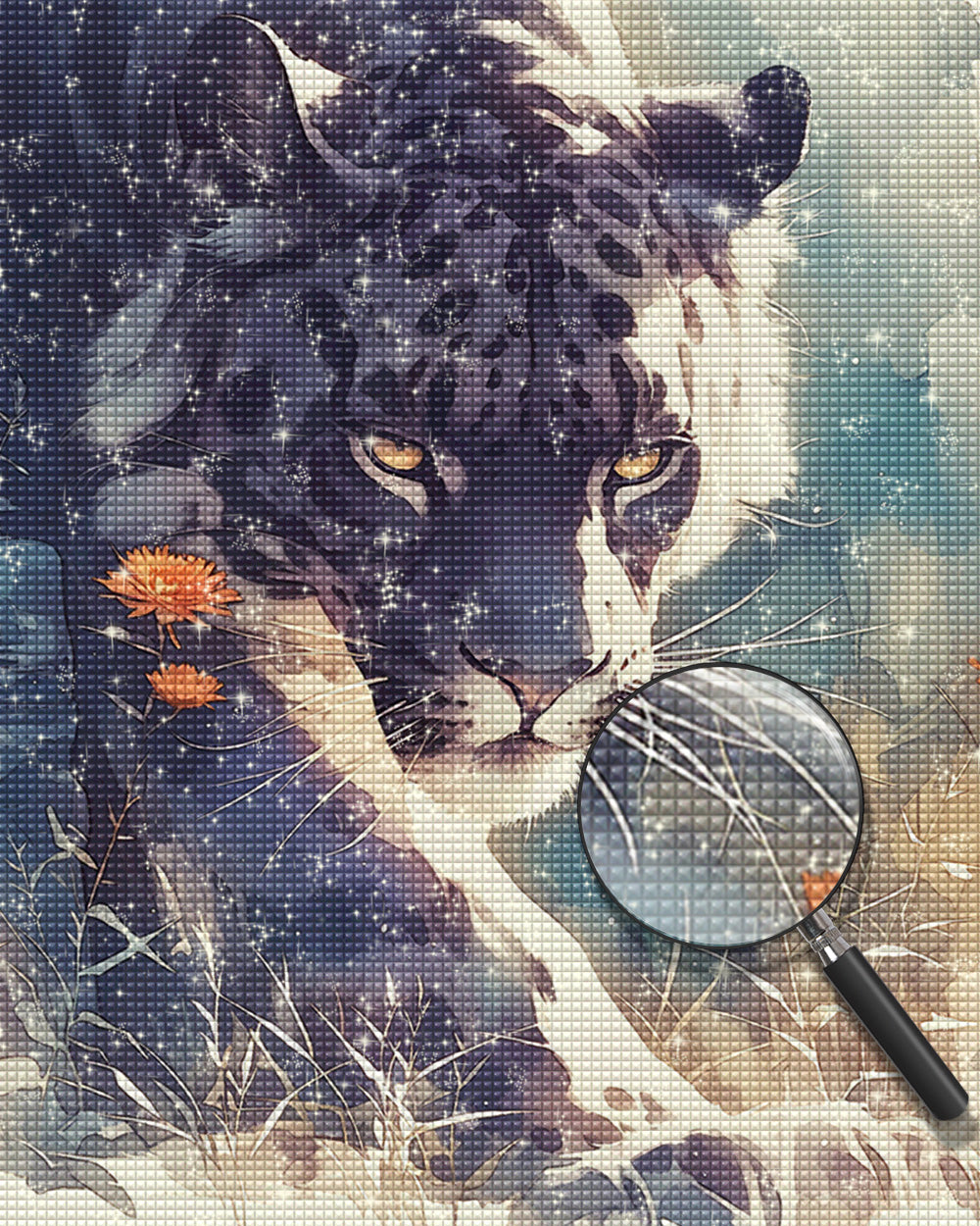 Tiger fängt und jagt Diamond Painting