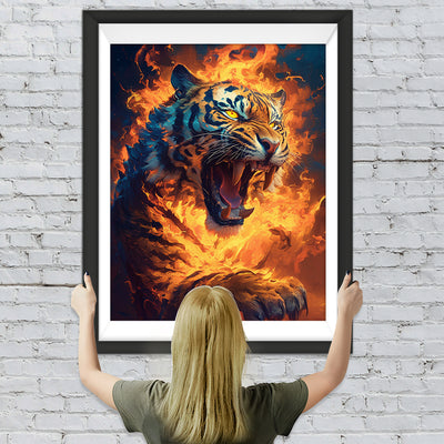 Tiger Feuer Diamond Painting