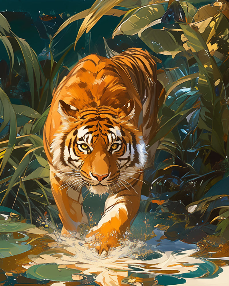 Tiger im Dschungel Diamond Painting