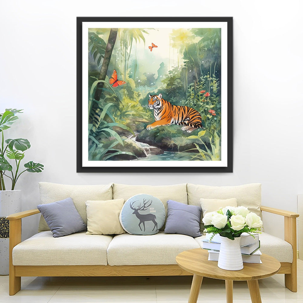 Tiger im Dschungel Diamond Painting