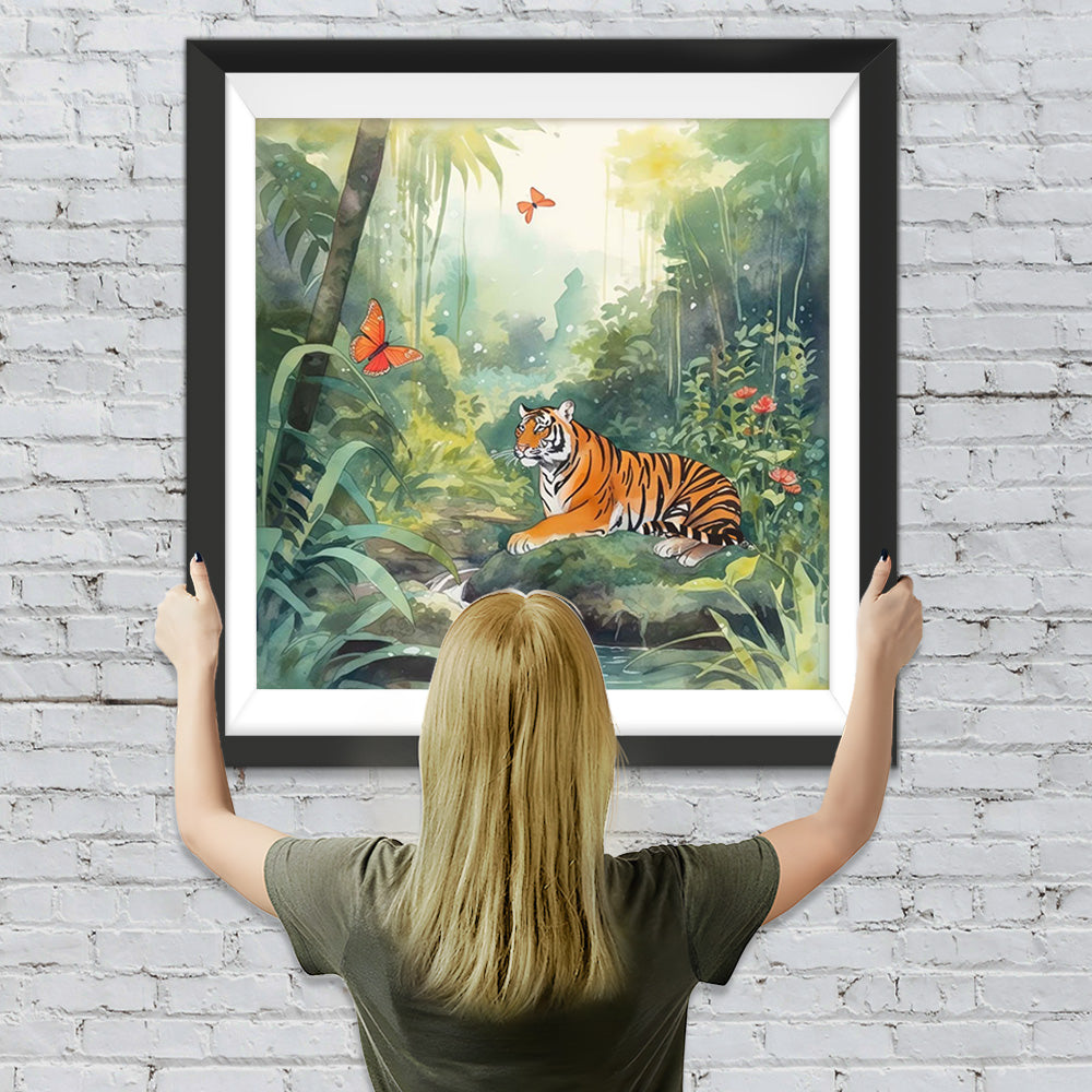 Tiger im Dschungel Diamond Painting