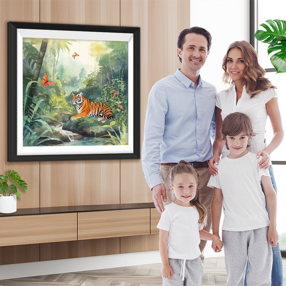 Tiger im Dschungel Diamond Painting