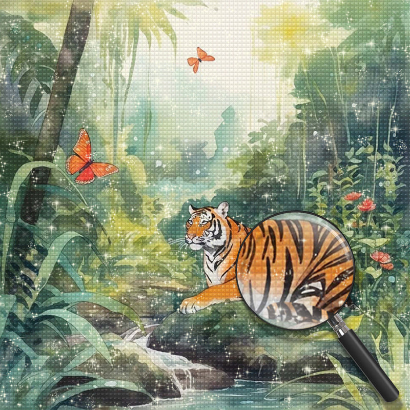 Tiger im Dschungel Diamond Painting