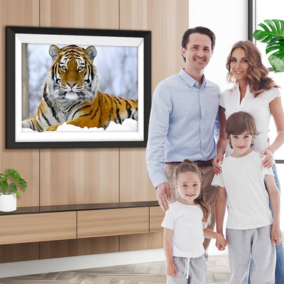 Tiger im Schnee Diamond Painting