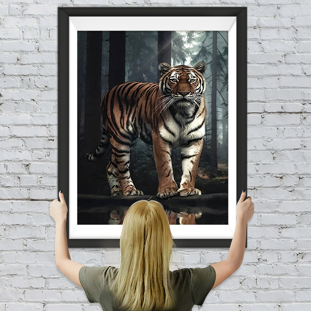 Tiger im Wald Diamond Painting