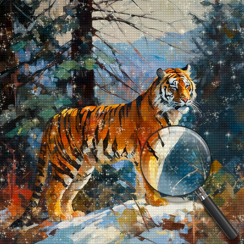Tiger im Wald Diamond Painting