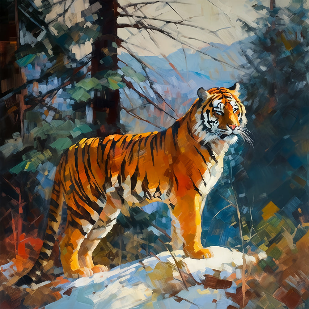 Tiger im Wald Diamond Painting