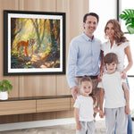 Tiger im Wald unter der Sonne Diamond Painting