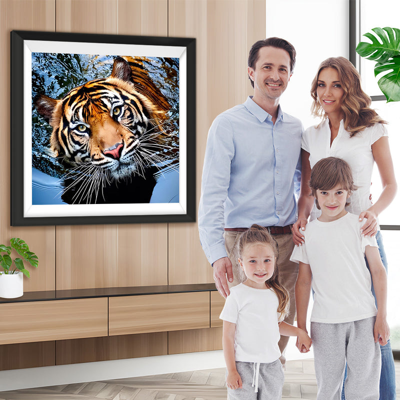 Tiger im Wasser Diamond Painting